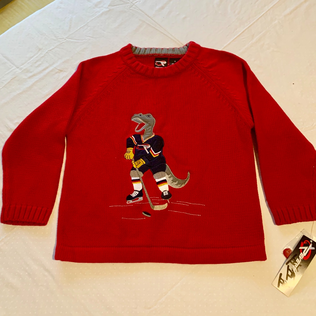 Dino Hockey Fun Great Quality Cotton New Dino Hockey Fun Great Quality Cotton New